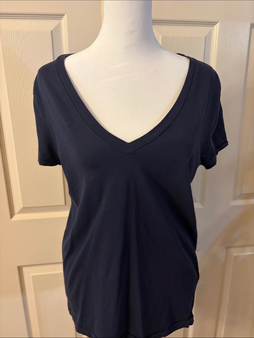 J. Crew Factory Women's V-Neck Tee in Navy